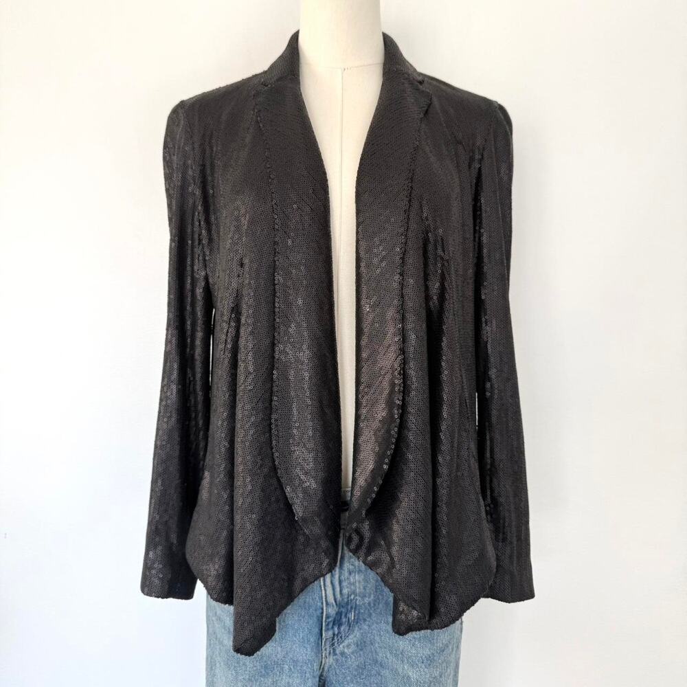 Y2K BLACK SEQUIN BLAZER